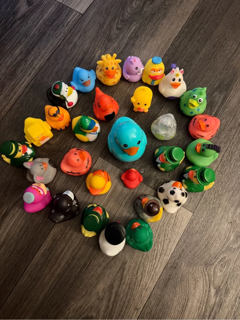 Colorful Assorted Kids Rubber  34 Duck Toy - Multicolor